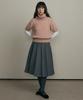 Lingseoul Wool Pintuck Skirt-Gray