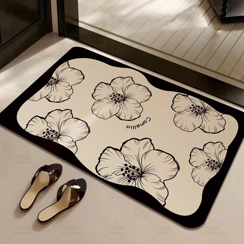 Cross-border Marble Diatom Mud Floor Mat Bathroom Absorbent Mat Entrance Door Mat Toilet Non-slip Quick-drying Foot Mat