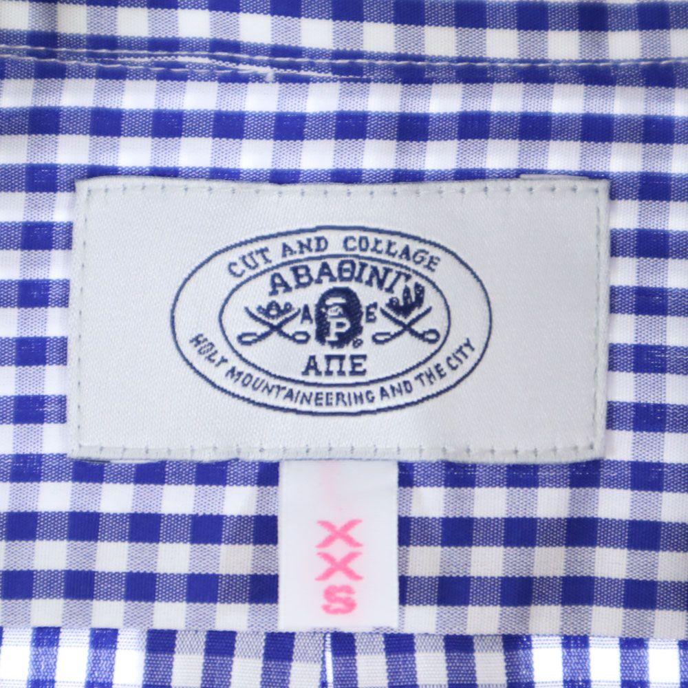 A Bathing Ape Сделано в Японии Рубашка с длинным рукавом на пуговицах в клетку Мужская Б/У