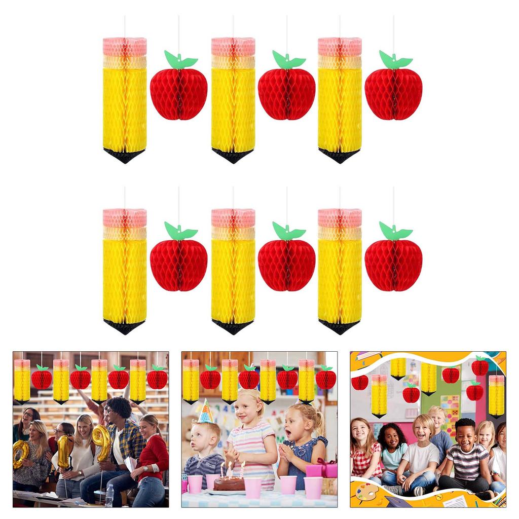 12Pcs Vibrant Paper Garland Decoration Beautiful Paper Garland Set Hangings Decoration for School Welcome Party