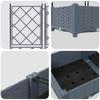 Garden Planter 5 Pcs Light Grey 120 X 120 X 125.5 Cm