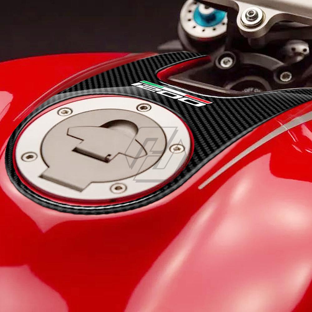 3D ochranný obal na podložku nádrže na motocykl s karbonovým vzhledem pro Ducati Monster 1200 2015 2016 2017