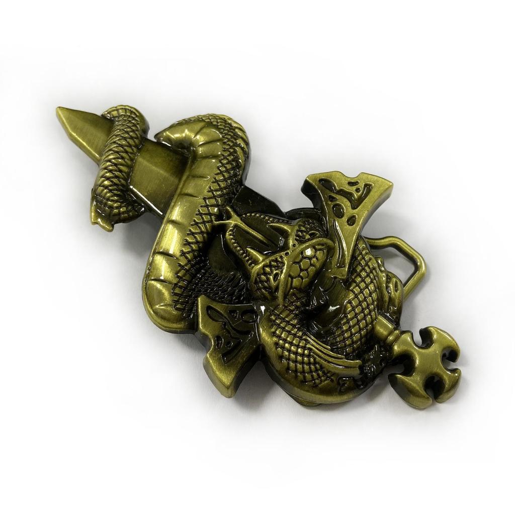 Viper Knight Sword Alloy Belt Buckle - Trendy, Smooth, Fashionable Plate Accessory