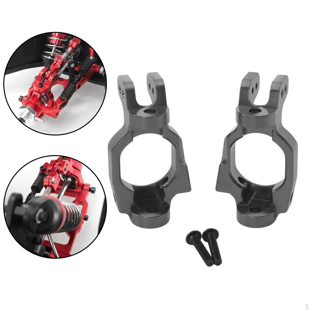 2 Pieces RC Car C Hub Carriers Caster Blocks Accessories Metal Spare Vehicle Parts for 1:7 Scale