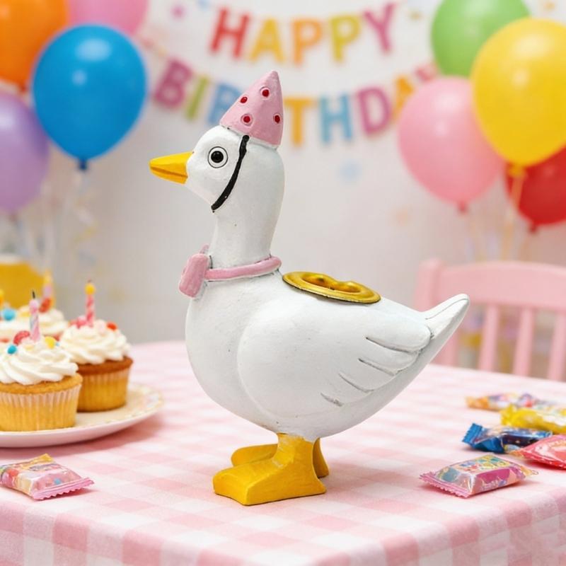 Silly Gooses Cake Candle Holders One Birthday Party Supplies Mini Cake Toppers Stand Candlestick for Baby Shower Party