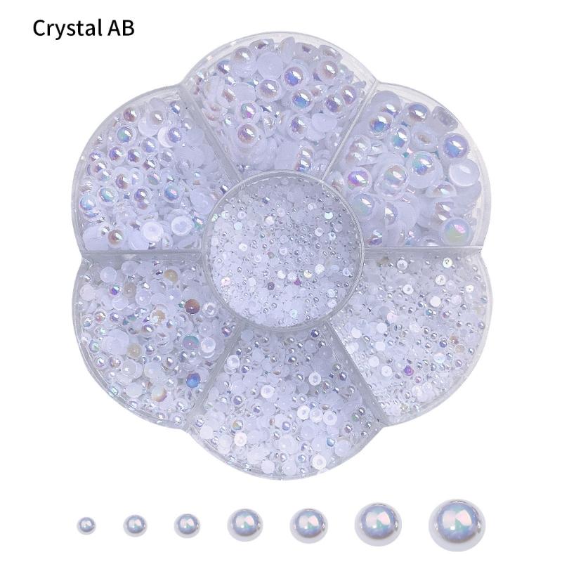 Elegant and Modern Resin Half Beads Nail Art Craft Personalized Nails DIY Decoration for Special Occasions