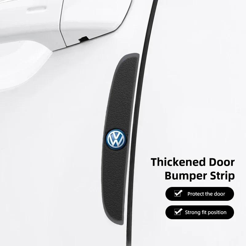 4Pcs Car Door Edge Anti-collision Strip Silicone Protection Bar For VW GTI Polo Golf Passat Tiguan Arteon Touareg CC Taigo Caddy Da7