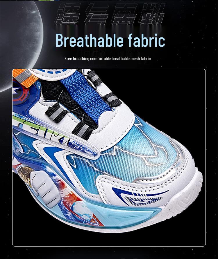 Boys' Light-Up Cartoon Sneakers: 2025 Non-Slip Soft Sole Kids' Running Shoes for Autumn/Winter