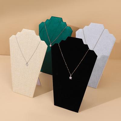 Creative and Simple 2-digit Flannel Necklace Display Board Necklace Collarbone Chain Jewelry Hanger Necklace Display Shelf