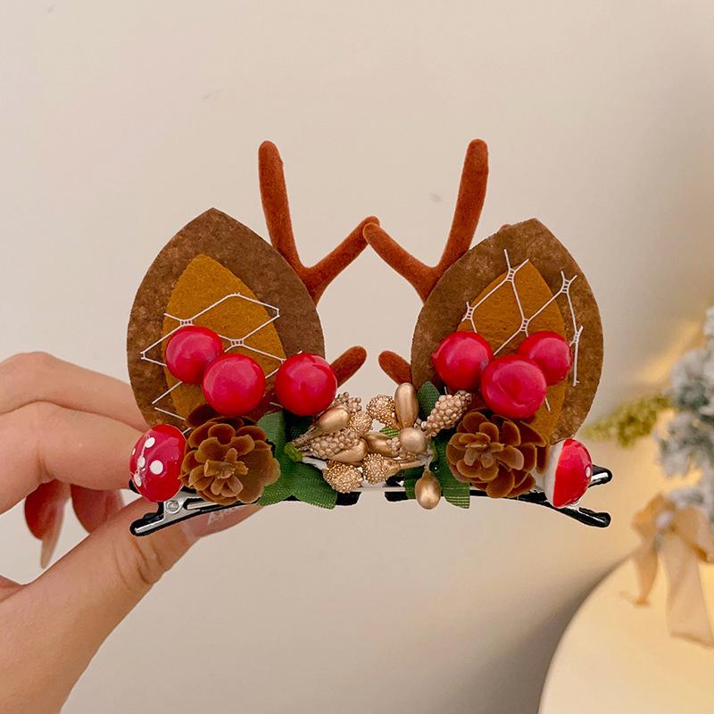 Children's Christmas Reindeer Headband - Cute Holiday Hair Accessory for Photos