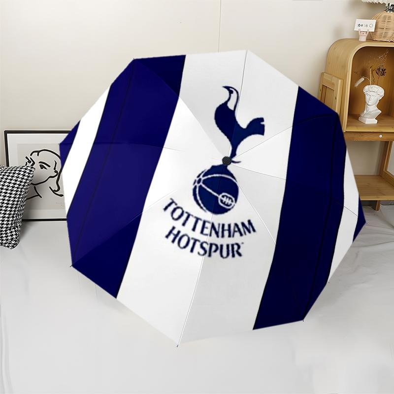 Tottenham Hotspur Theme Automatic Umbrella, Lightweight & Portable, 8 Rib, Perfect for Outdoor Travel, Birthdays, Christmas, Gifts.