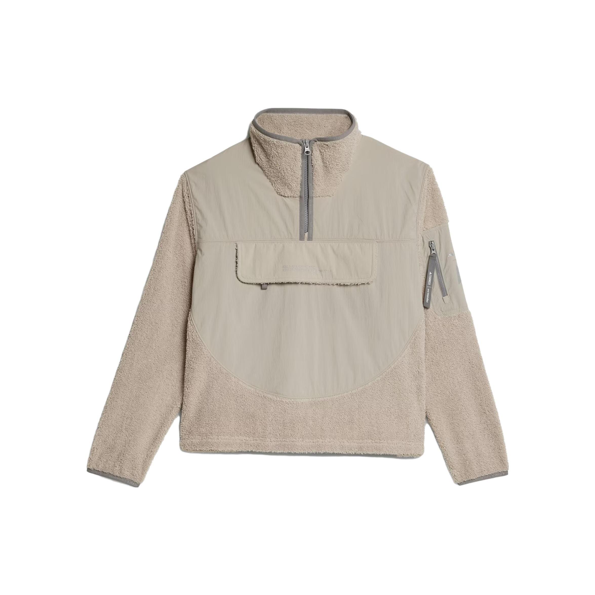 (WMNS) adidas Terrex + and wander Xploric Midlayer Top  Beige  Women s IB4814 S