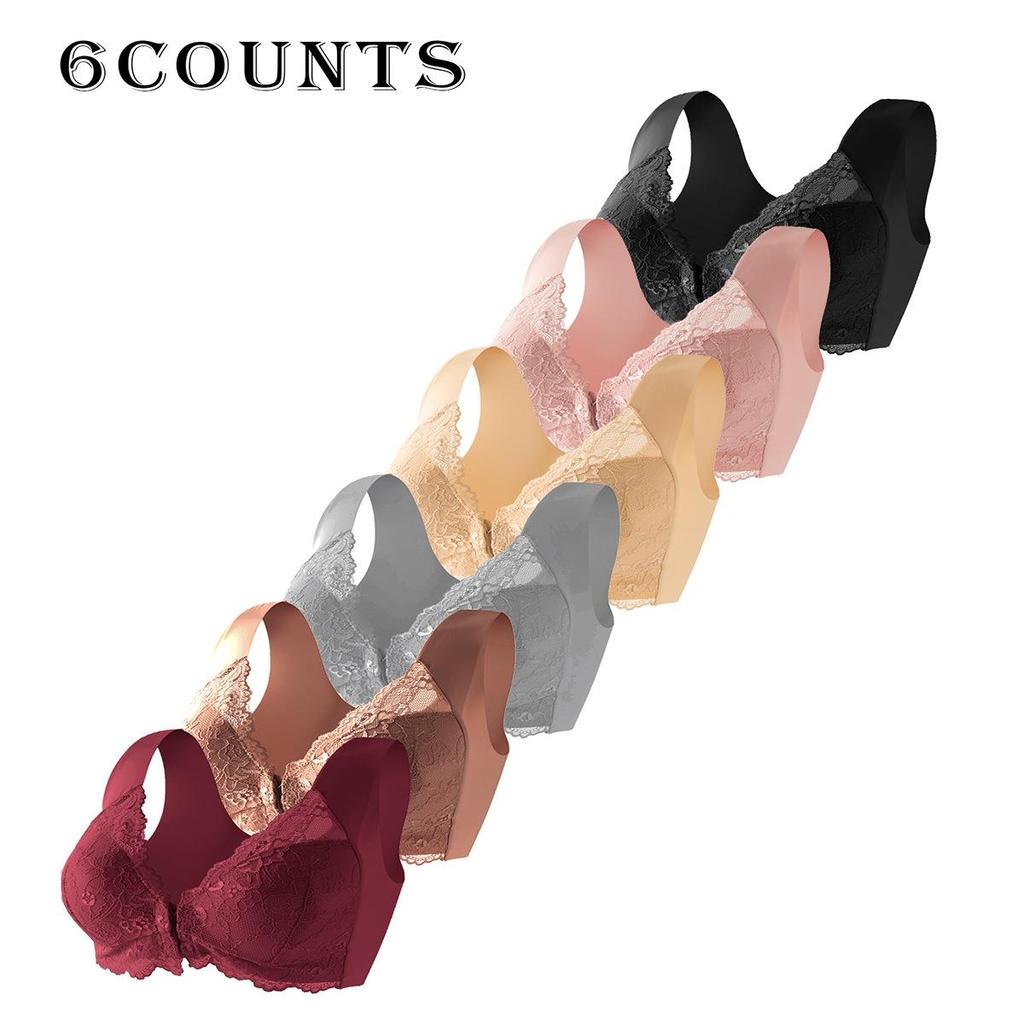 חזיית הנקה תחרה עם אבזם קדמי של שין - מונעת צניחה, כוסות קבועות, עיצוב מכווץ