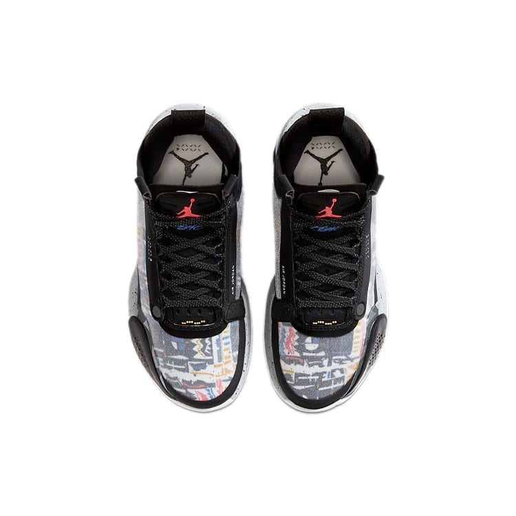 Jordan Air Jordan 34 Low EP Abriebfest Atmungsaktiv Mittelhohe Basketballschuhe Schwarz Weiß Unisex CZ7742-008