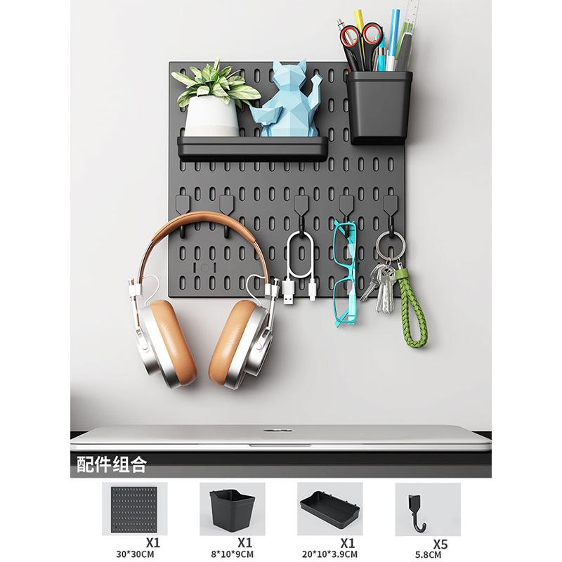 Tablero Perforado Organizador de Pared Para Sala de Juegos, Tableros Decorativos de Almacenamiento en Pared, Estante Organizador de Almacenamiento de Cocina, Accesorios para Tablero Perforado