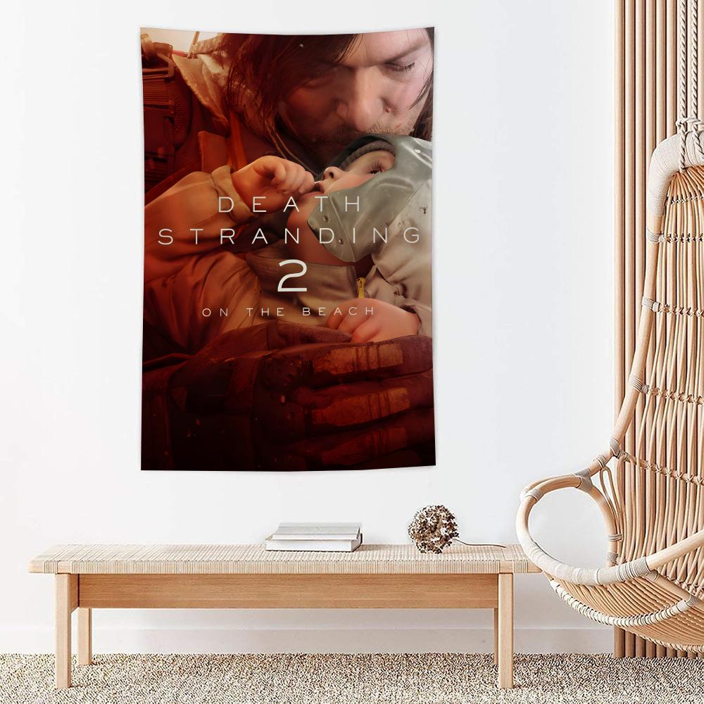 Game DDeath Stranding 2 Tapestry For Bedroom Living Room Outdoor Wall Decor Simple Stylish Art Piece Vertical Design