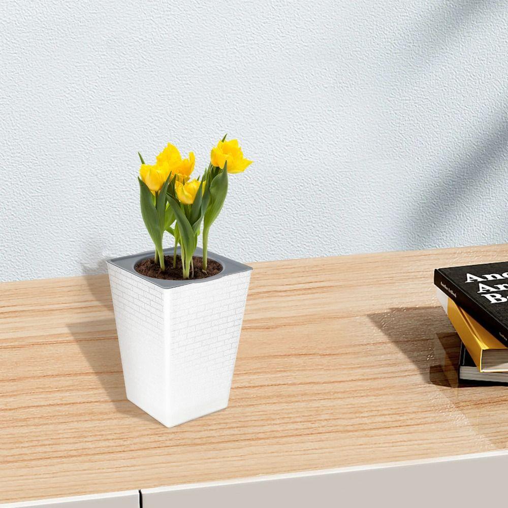 Square Shape Bonsai Flowerpot Plastic Succulent Flower Pot Retro Balcony Plant Pot  Garden Supplies