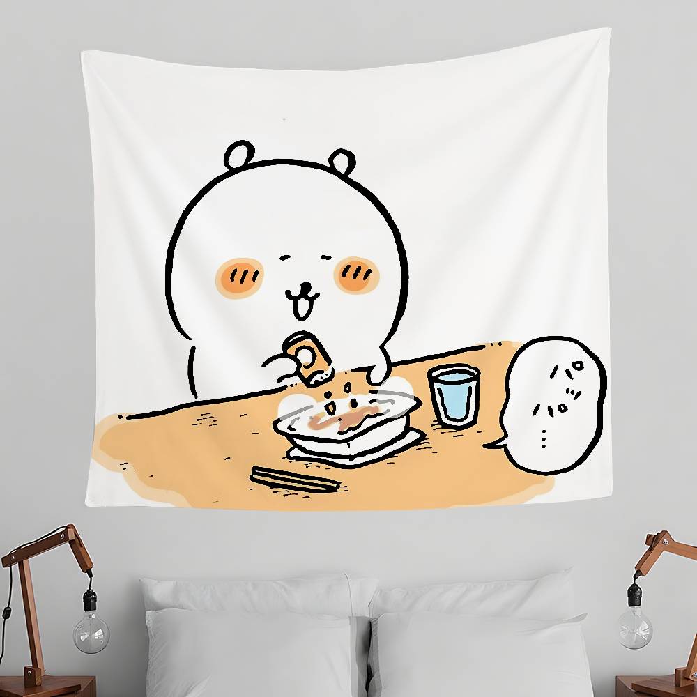 JJoke Bear Kawaii Tapestry Wall Hanging Tapestry Art Deco Blanket Curtain Hanging At Home Bedroom Living Room Decor