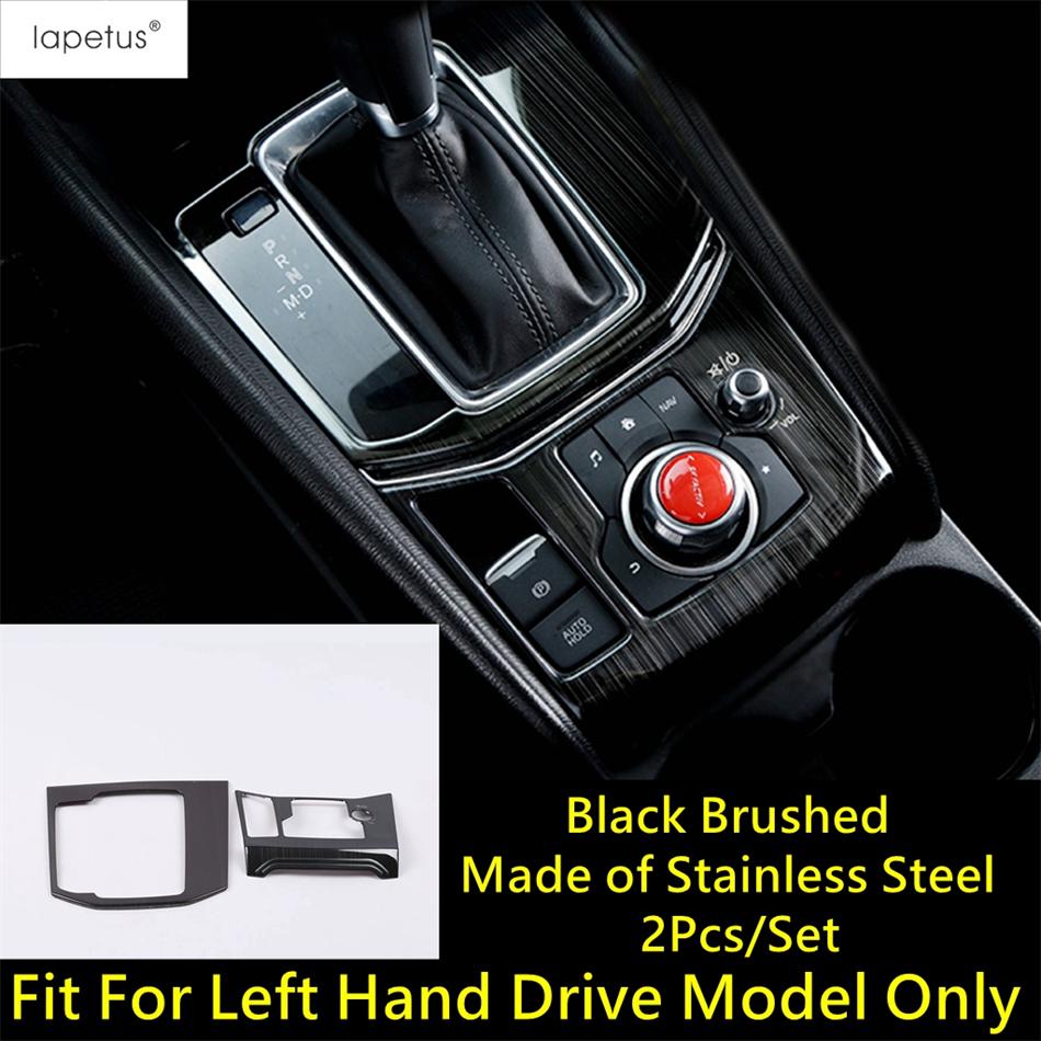 Car Window Glass Lift / Gear Shift Panel / Water Cup Frame Cover Trim Stainless Steel Accessories For Mazda CX-5 CX5 2017 - 2024