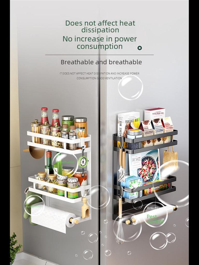 Magnetisches Küchen-Organizer-Regal aus Edelstahl ohne Stanzung