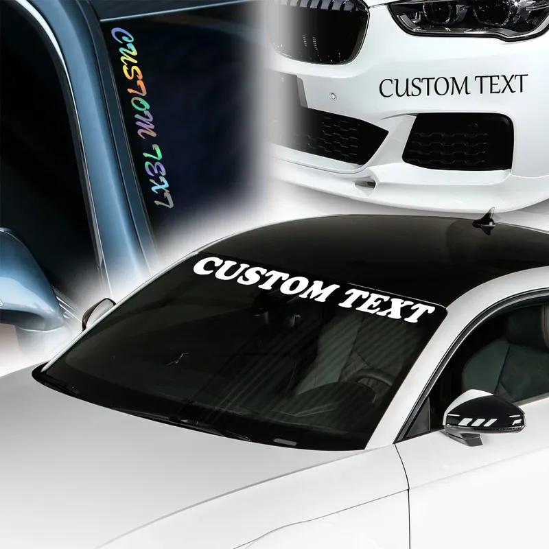 Stickers Car Windshield Personalized Text Font Vinyl Decor Decal Creative Window DIY Decaration Truck Auto Accessories