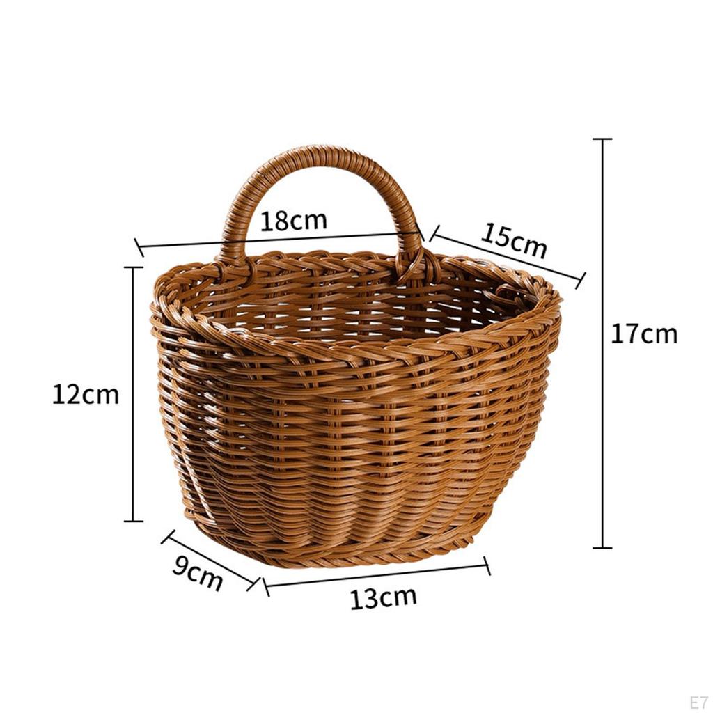 Hand Woven Hanging Storage Basket for , Key, Sunglasses, Wallet Decorative Organizer Garden