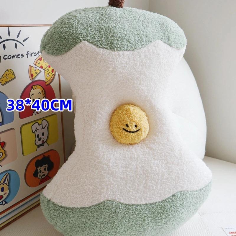 Real Life Apple Core Plush Toy Soft Cartoon Apple Stuffed Doll Bed Decoration Pillow Cushion Christmas Gift