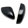 For Ford Fiesta MK8 2018-2024 2x Car Replacement Rearview Side Mirror Cover Wing Cap Exterior Door Rear View Case Trim Black