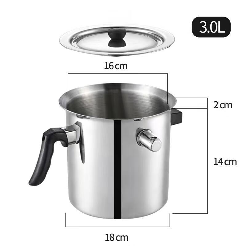 Zhenhui 3.0L Stainless Steel Non-Stick Insulated Milk Pot