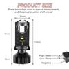 Projecteur LED Y6 H4 avec lentille de projecteur et ventilateur de refroidissement 90 W, ampoule de faisceau haut et bas pour automobile 12 V 6 500 K RHD LHD