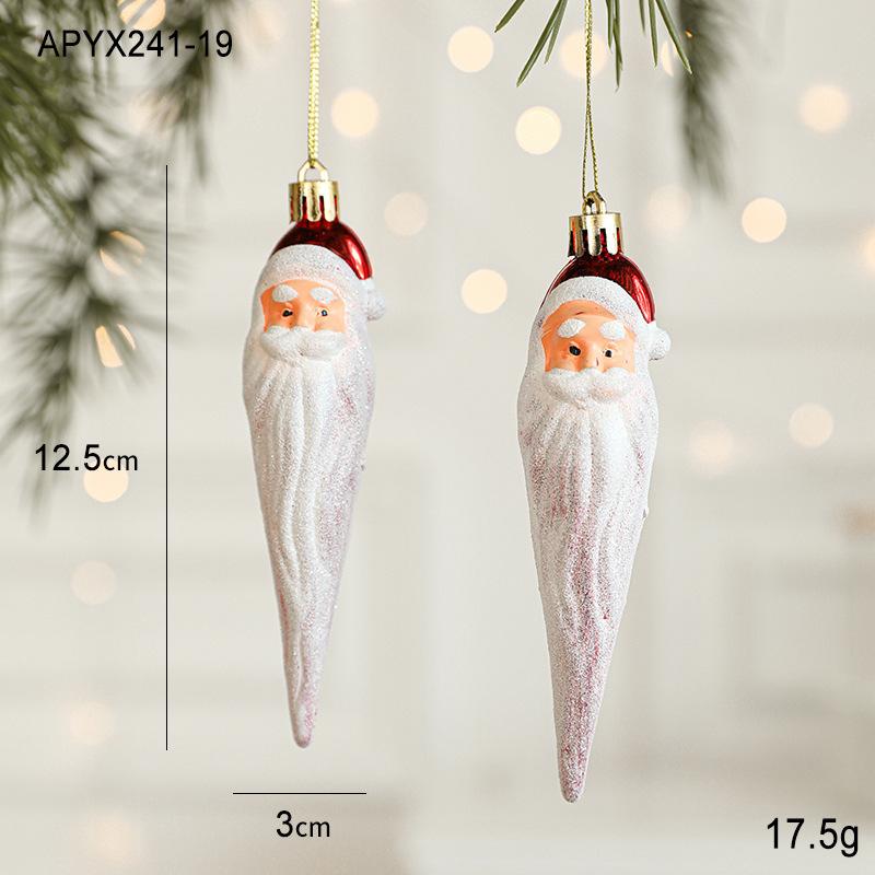 2Pcs Christmas Balls Ornaments Candy Cane Owl Christmas Tree Pendant Red And White Decorations Xmas  Year Home Party Decor