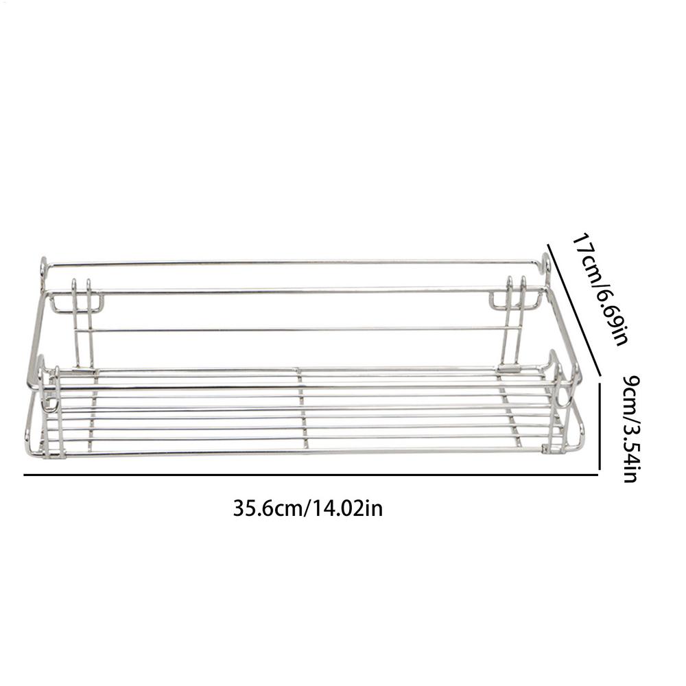 

Outdoor stainless steel Table Side Storage Rack Hanging Mesh Table Expansion Bracket Folding Table Extension Basket Folding Rack білий
