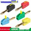 Gold-Plated 4MM Banana Plug, 32A High Current, Self-Locking Solderless Copper Lantern Head