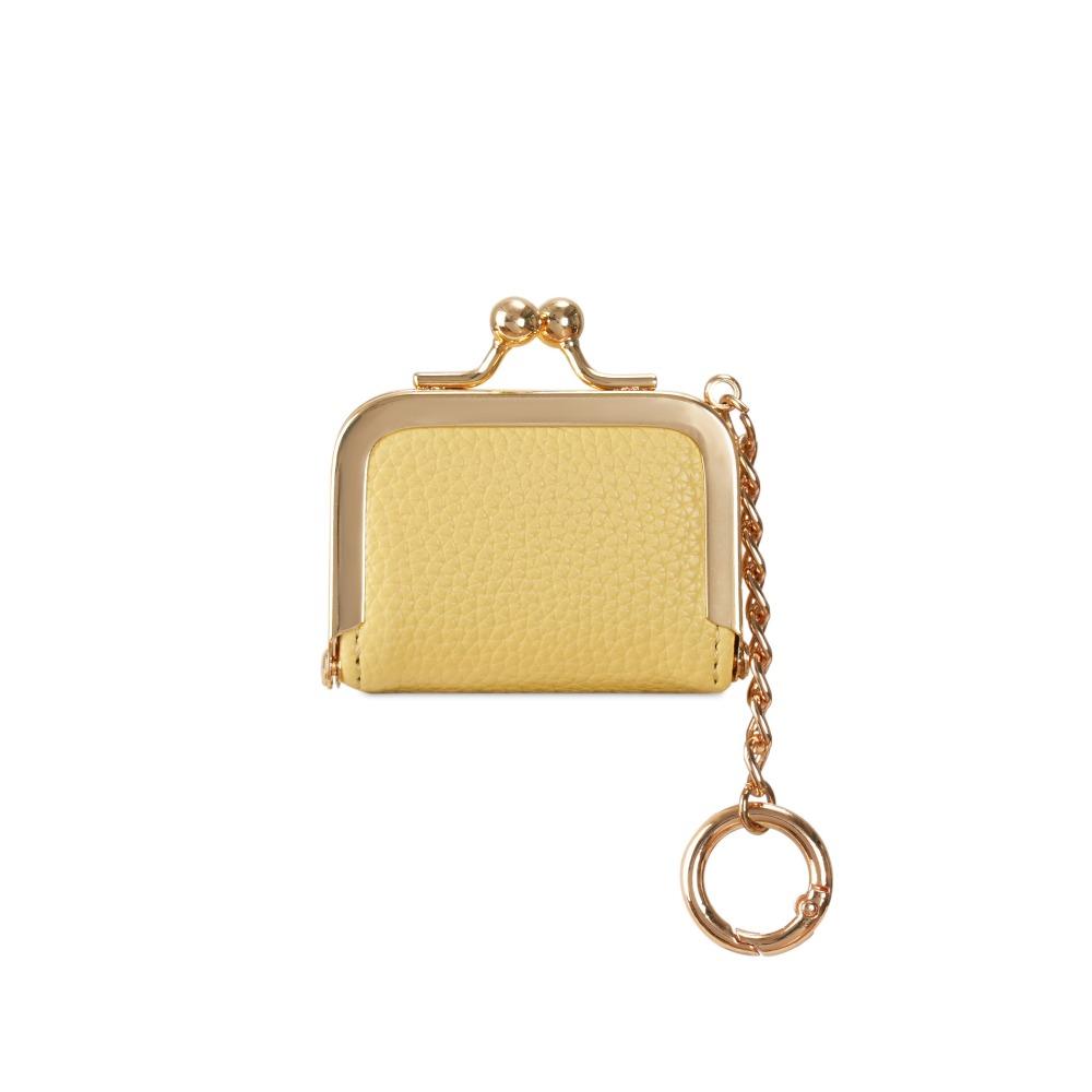 Multicolored Kiss Lock Coin Purse With Keychain Small Item Bag Simple Leather Jewelry Bag Ring