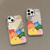 Plush monster for iPhone17promax mobile phone case 14 niche 16/13 Apple 15 all-inclusive mirror