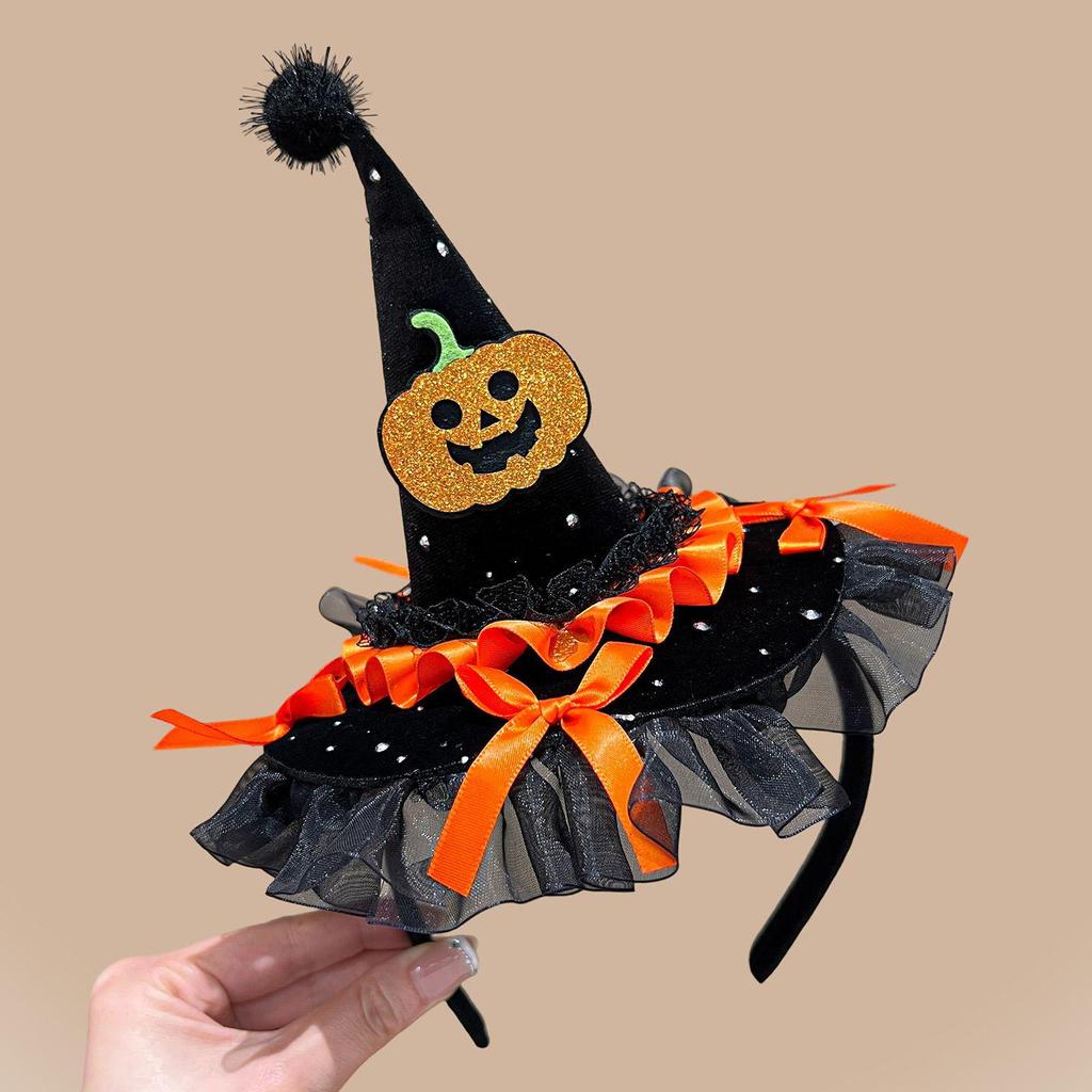 Kids' Halloween Ghost & Witch Hat Hairband - Cute & Funny Hair Accessory