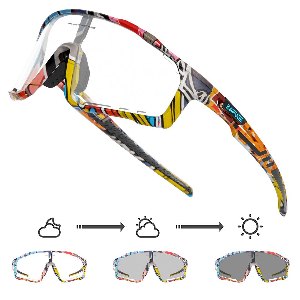 Pochromic Cycling Glasses Cycling Sunglasses Man Bicycle Goggles UV400 Outdoor Bike Eyewear MTB Sports Accessories