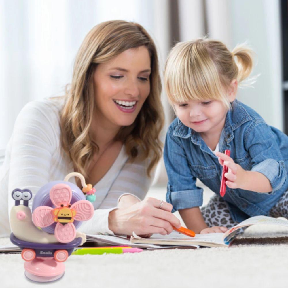 Suction Cups Suction Cup Snail Spinner Rotation Feature Sensory Car Montessori Toys Travel Game