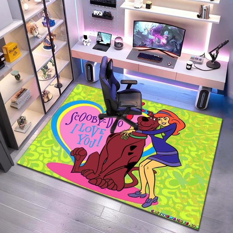 Halloween cartoon comedy adventure movie Scooby-Doo carpet is suitable for living room and bedroom doormats office balcony decorative carpet V5