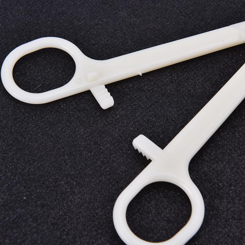 Disposable Sterile Slotted Round Navel Forcep Clamp Open Plier Ear Nose Piercing