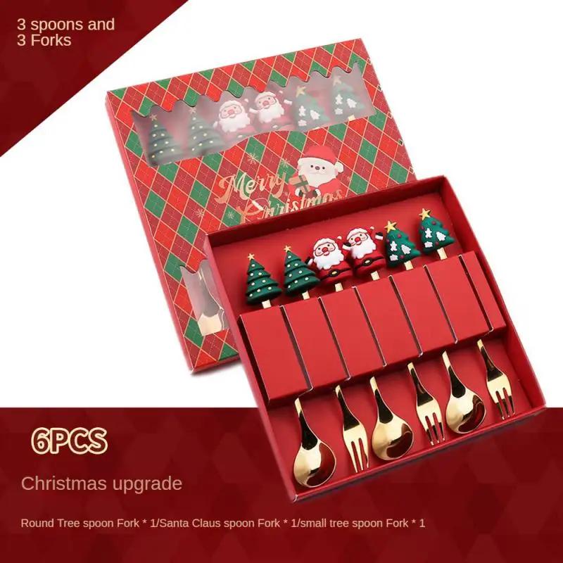 Spoon Fork Christmas Gift Tableware Durable Cute And Festive Design The Perfect Christmas Gift For Kids Coffee Spoon Elegant
