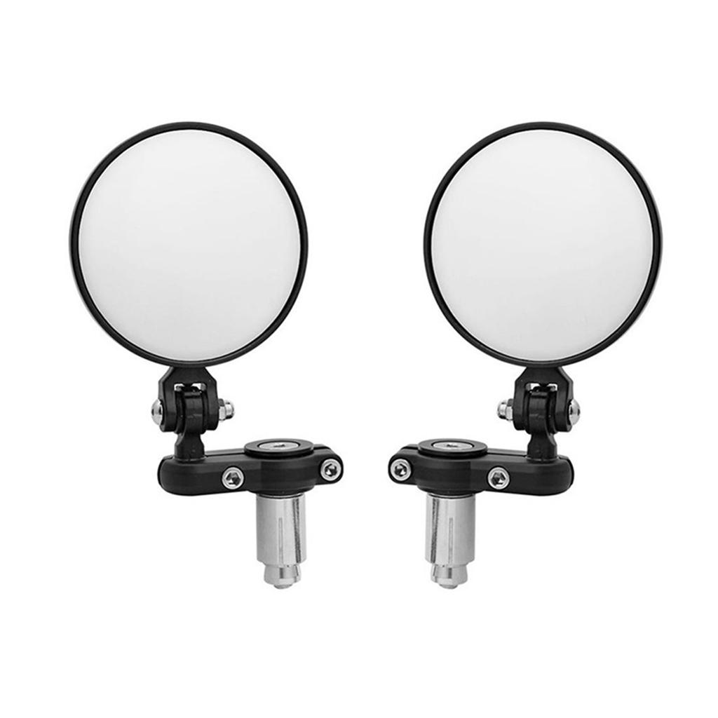 Universal Motorcycle Mirrors 3 Inch Round Folding Bar End Side Mirror Rearview Mirror For 22MM Handlebar