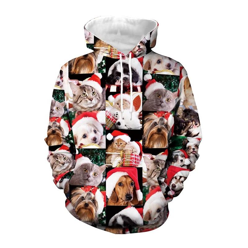 

Чоловічий різдвяний пуловер, толстовка з 3D-принтом, різдвяний святковий Санта-Сніговик, святковий графічний світшот, повсякденна чоловіча толстовка великого розміру 6XL