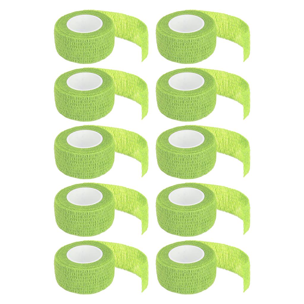 10pcs Cohesive Tattoo Grip Cover Wrap Portable Tattoo Handle Elastic Bandage Tape AccessoriesGreen