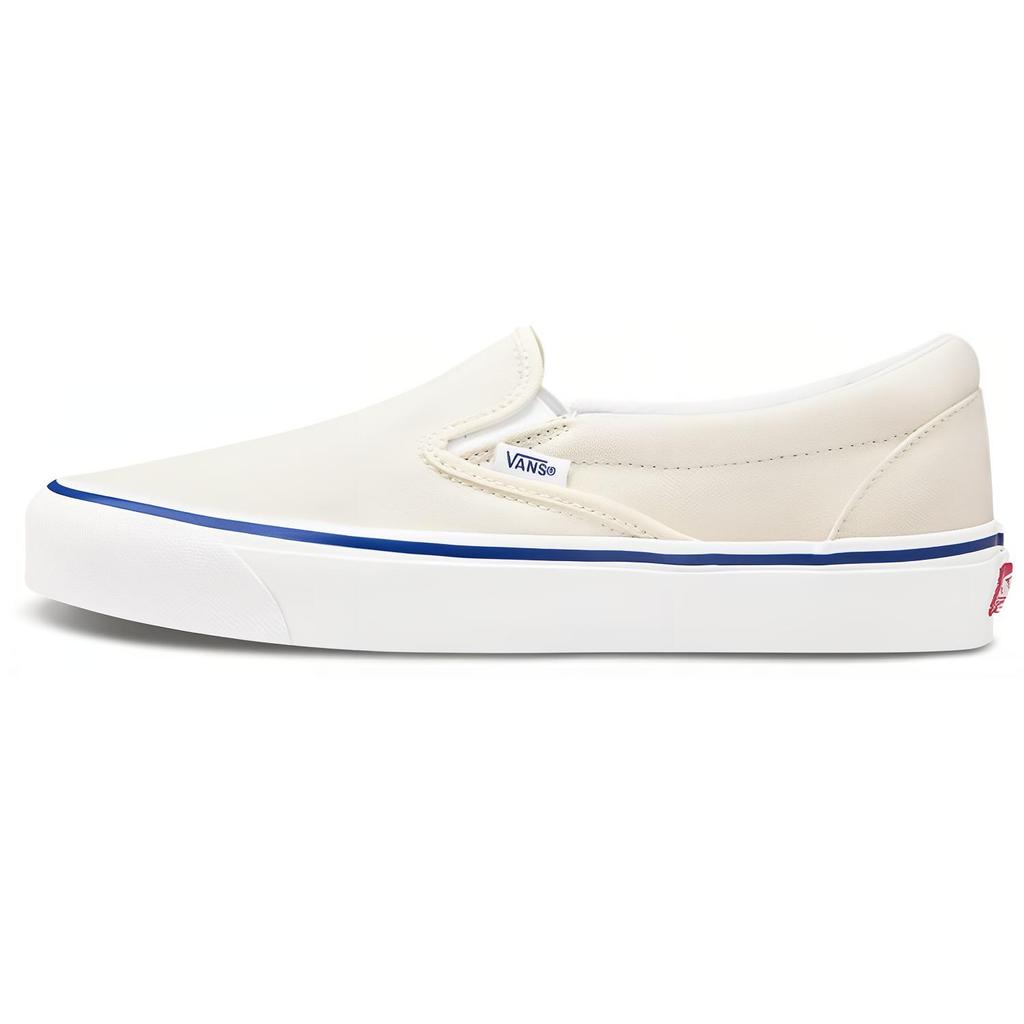 New Vans Vault Og Classic Slip On Lx Canvas Classic White Blue VN0A45JK0RD