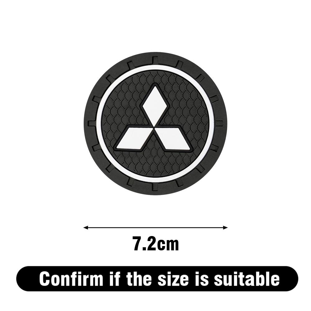 Porte-gobelet d'intérieur de voiture Tapis antidérapant Sous-verres Pour Mitsubishi Lancer Outlander Pajero ASX EX L200 Colt Accessoires Auto