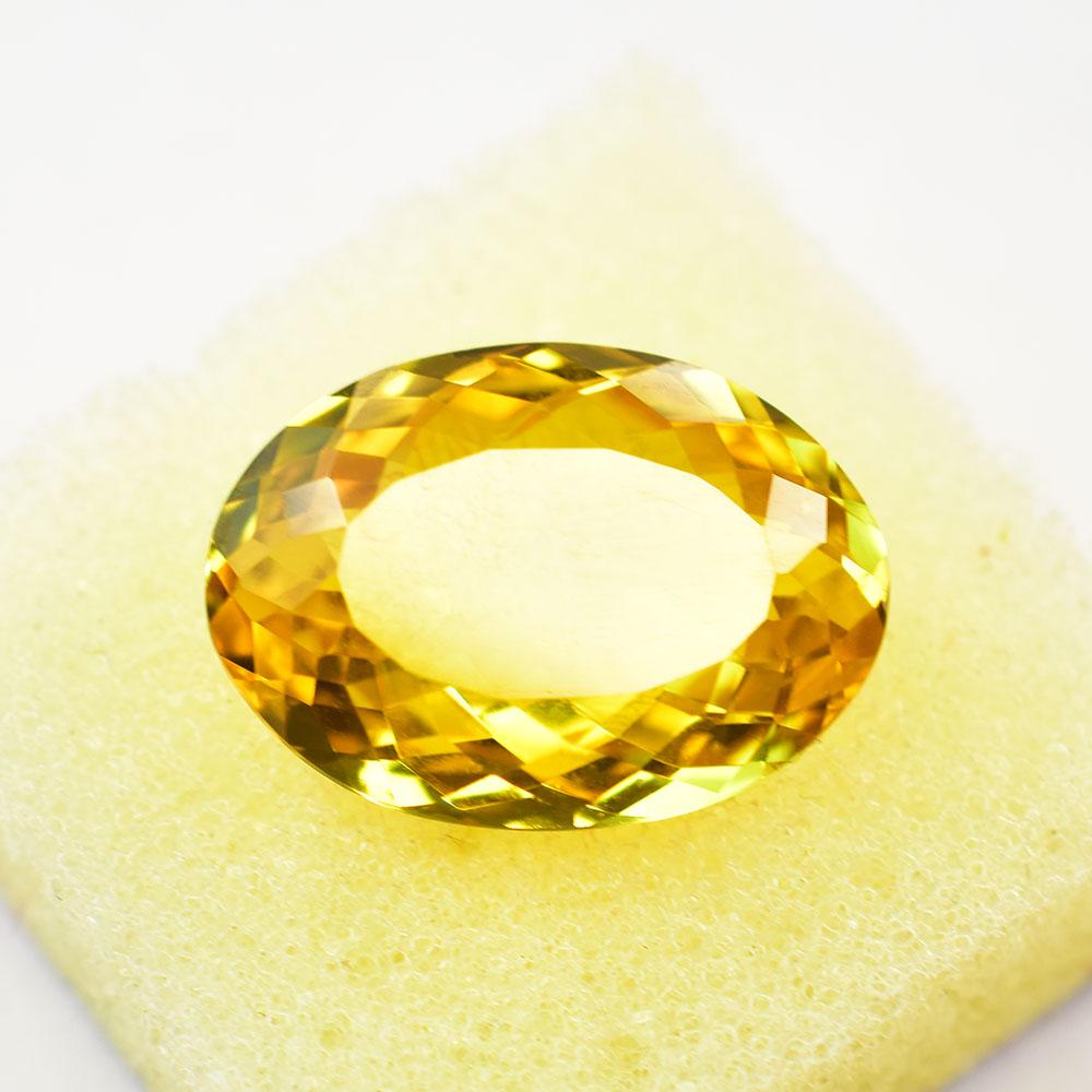 Natural Yellow Sapphire Certified 10.50 Ct Oval Cut Flawless Loose Gemstone