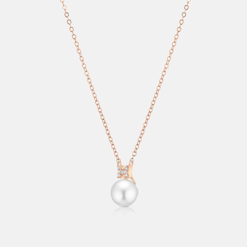 METROCITY JEWELRY René Perla Sterling Silver Rose Necklace A243SN9104RPA