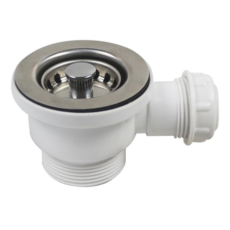 Plastic  Steel Drain Joint Convenient Sink Drain Set Efficient Sink Drain Set Practical for Various Kitchen Sinks 1