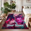 Crystal Velvet Rug Custom Name Text, Soft Non Slip Floor Mat Home DecorDandadan